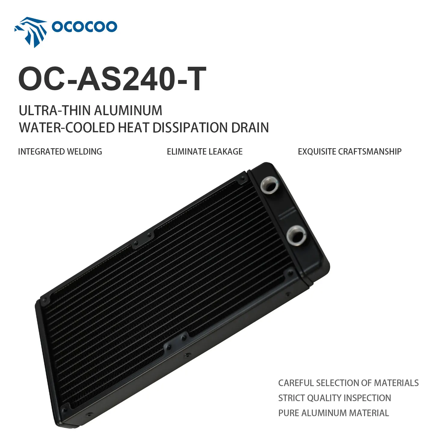 

OCOCOO OC-AS240-T Ультратонкий дизайн Алюминиевый радиатор для геймеров Кулер для процессора DIY Радиатор водяного охлаждения с теплообменником
