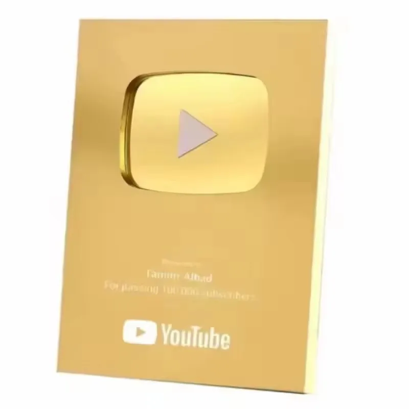 

YouTube Play Button Silver Gold YouTube Medal Wall Decoration Internet Celebrity