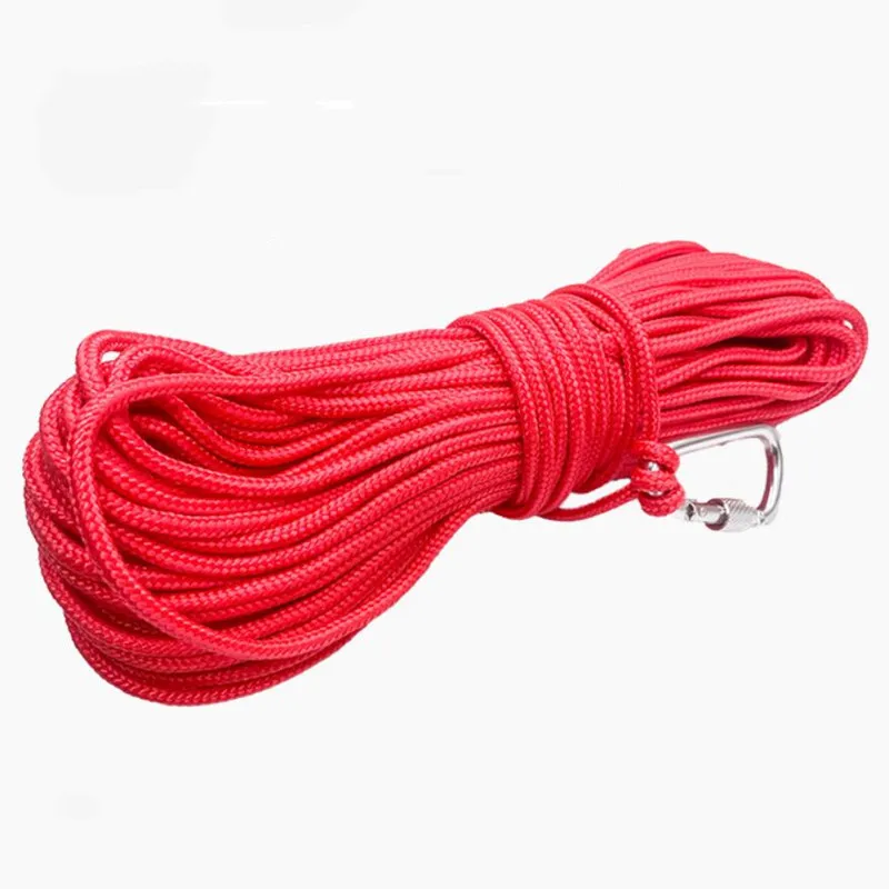 10 Meters Nylon Anti Loss Rope Braided Heavy with Safe Lock Diameter 4mm Safe and Durable Fishing Accessories Magnet Fishing