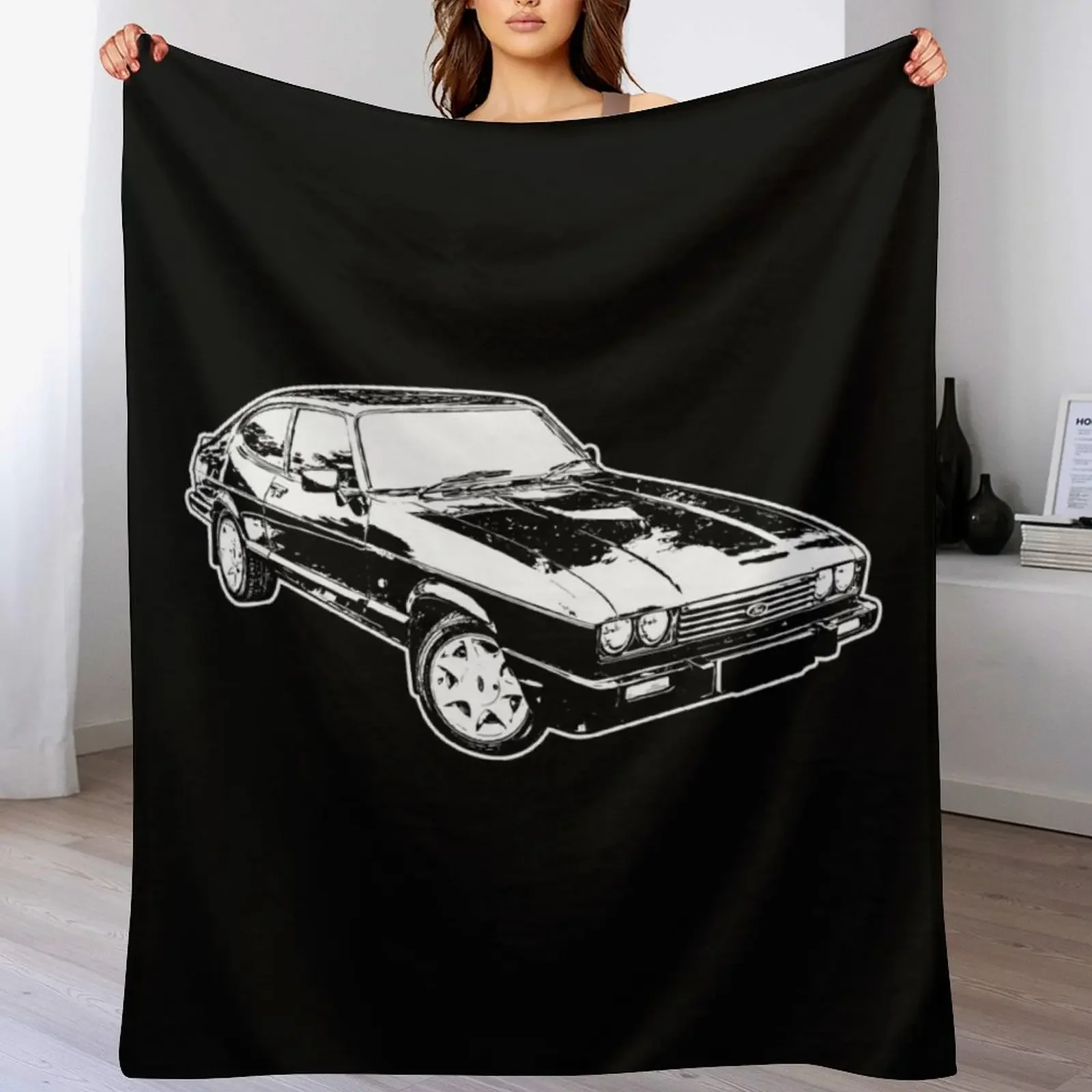 

Sketched Capri Artwork Throw Blanket Men's Soft Warm Throw Blanket for Couch