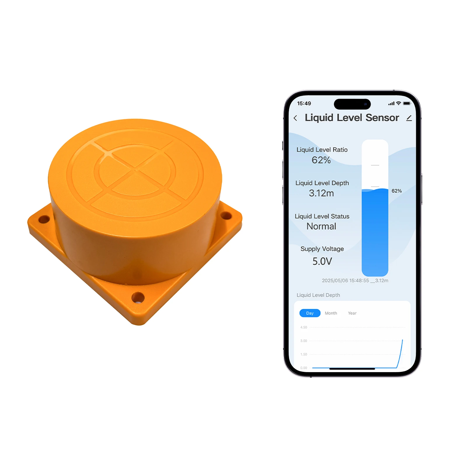 

Moray ME201W Tuya WIFI Remote Mobile Water Tank Level Meter Wireless Liquid Measurement Ultrasonic Tank Level Sensor