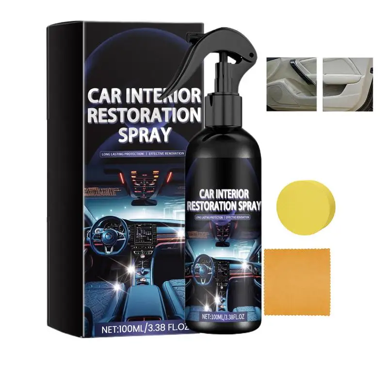 

Car Interior Renovation Spray 100ml Waterproof Upholstery Cleaner Long-Lasting Spray Trucks SUV Minivan Quick Result Cleaning