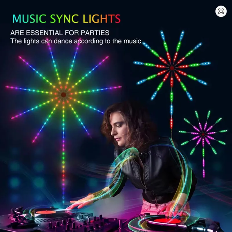 RGBlC fireworks strip light LED Bluetooth APP control smart lights synchronous music bedroom decoration dream lights 5V USB LED