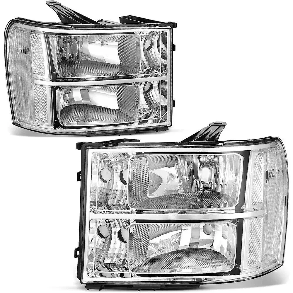 1 pasang lampu depan lampu depan untuk GMC Sierra 2007 2008 2009 2010 2011 2012 2013 2014