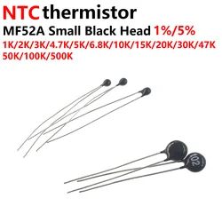 100 adet Thermistor termistör MF52 MF52A 1K 2K 2.2K 3K 4.7K 5K 10K 20K 30K 47K 50K 200K 1% 5% sıcaklık sensörü B değeri 3950K Matchhead