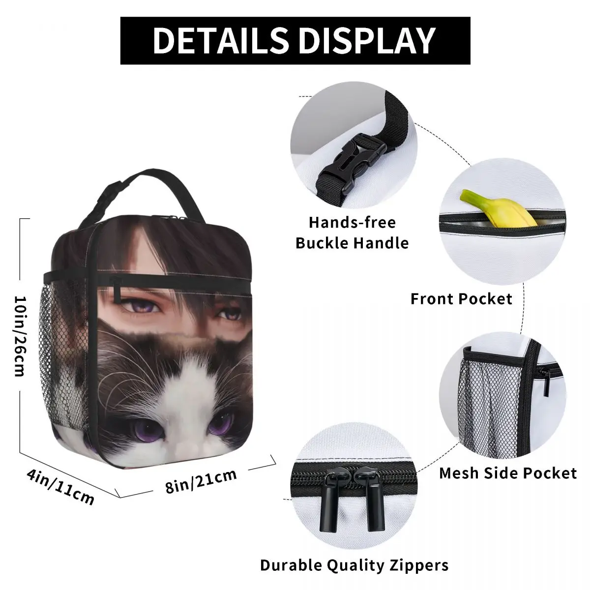 Sylus Love And Space Lunchtasche für Kinderspiel Love And Deepspace Lunchbox Lässige Reise-Kühltasche Thermo-Lunchtaschen