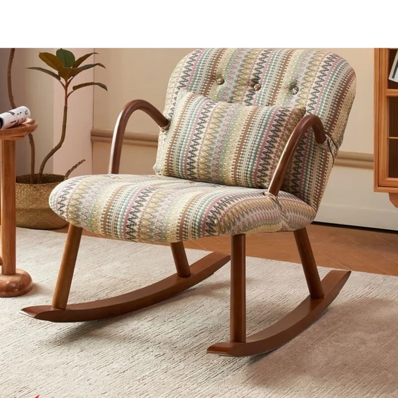 chair recliner leisure table and chair combination balcony living room small apartment home retro pattern lazy sofa chair