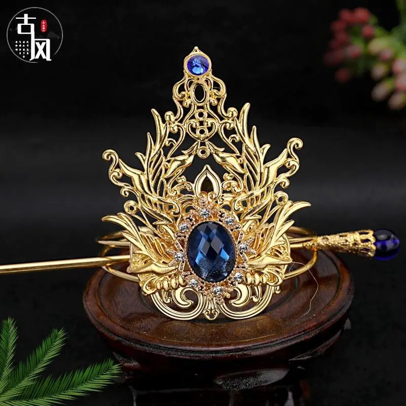 Chinese Traditional Men\'s Jewelry Headdress Hanfu Men&Women Hairwear Cos Prop Male Vintage Tuinga Topknot Gfit For Men&Women