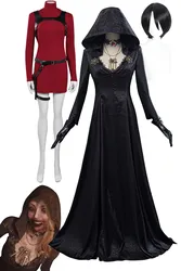 Resident 4 Remake Village Moth Lady Cosplay Fantasy Dress Costume Girl Adult Vampire For Lady Dimitrescu Halloween Carnival Prop