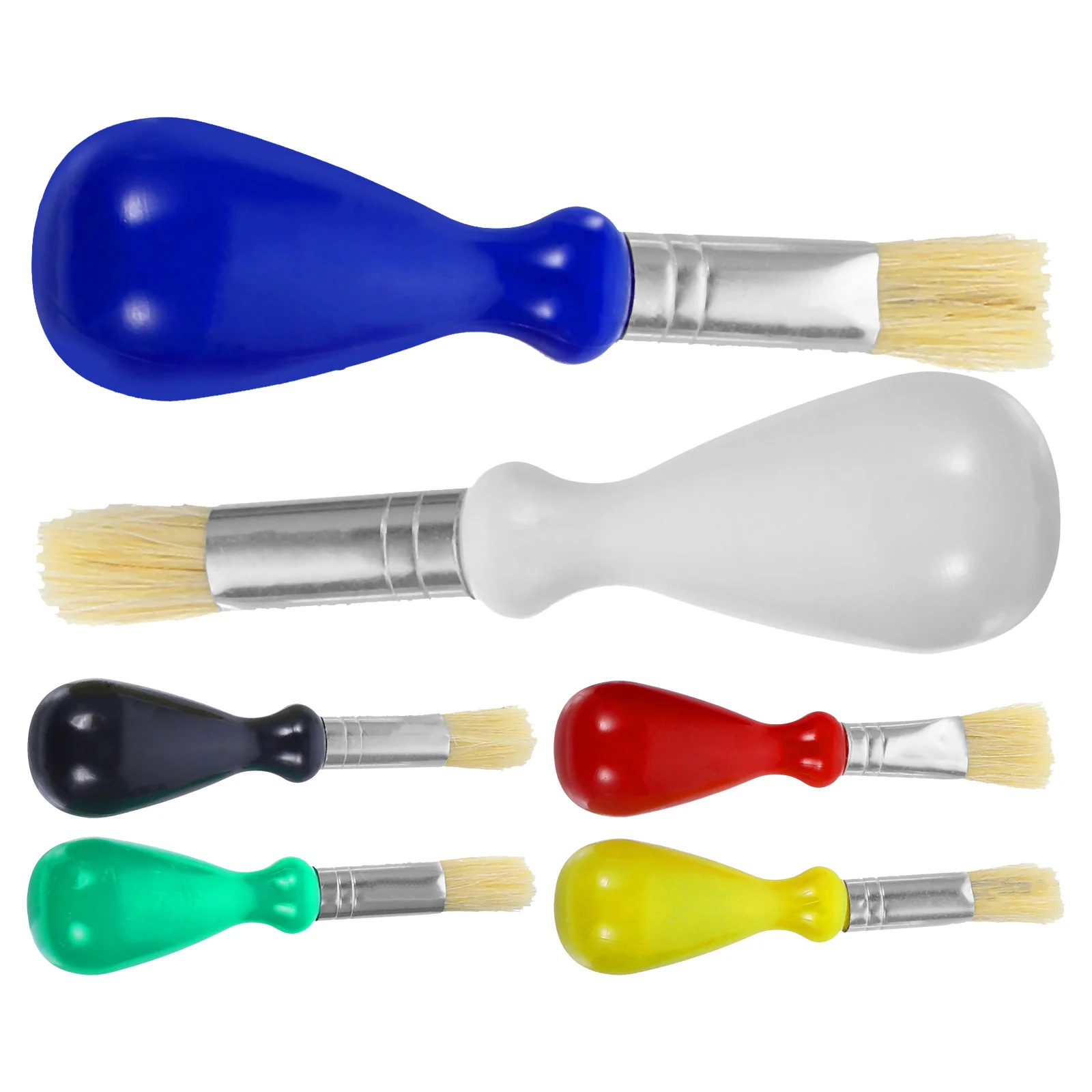 6 Pcs Painting Brush Ergonomic Professional Watercolor Writing Plastic Wide Child