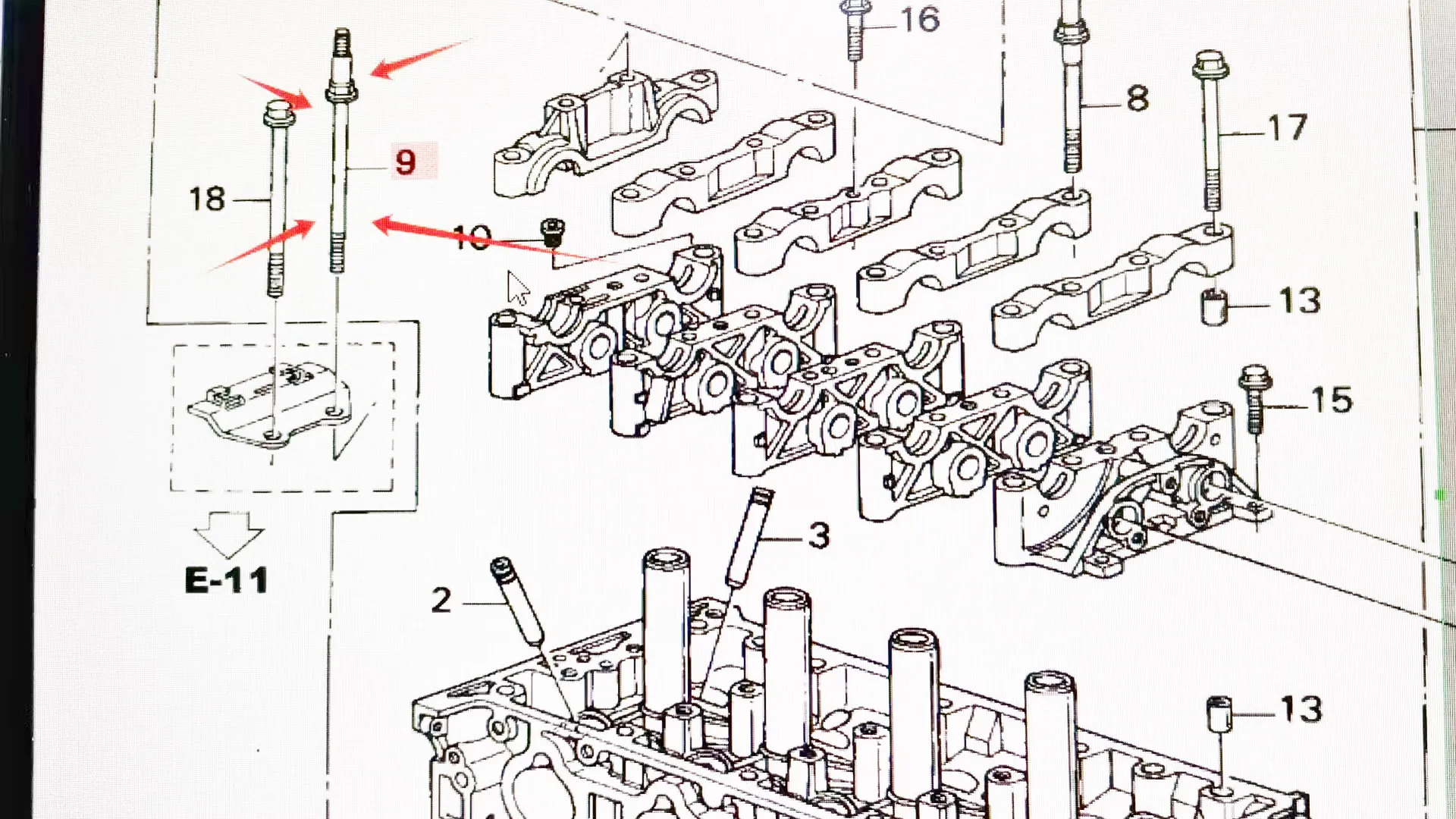 2PCL 90011-PNA-003 & 90012-PNA-003 - غطاء ذراع الروك ومسمار عمود الحدبات - متوافق مع محركات Honda K20/K24 Perno de leva para #3