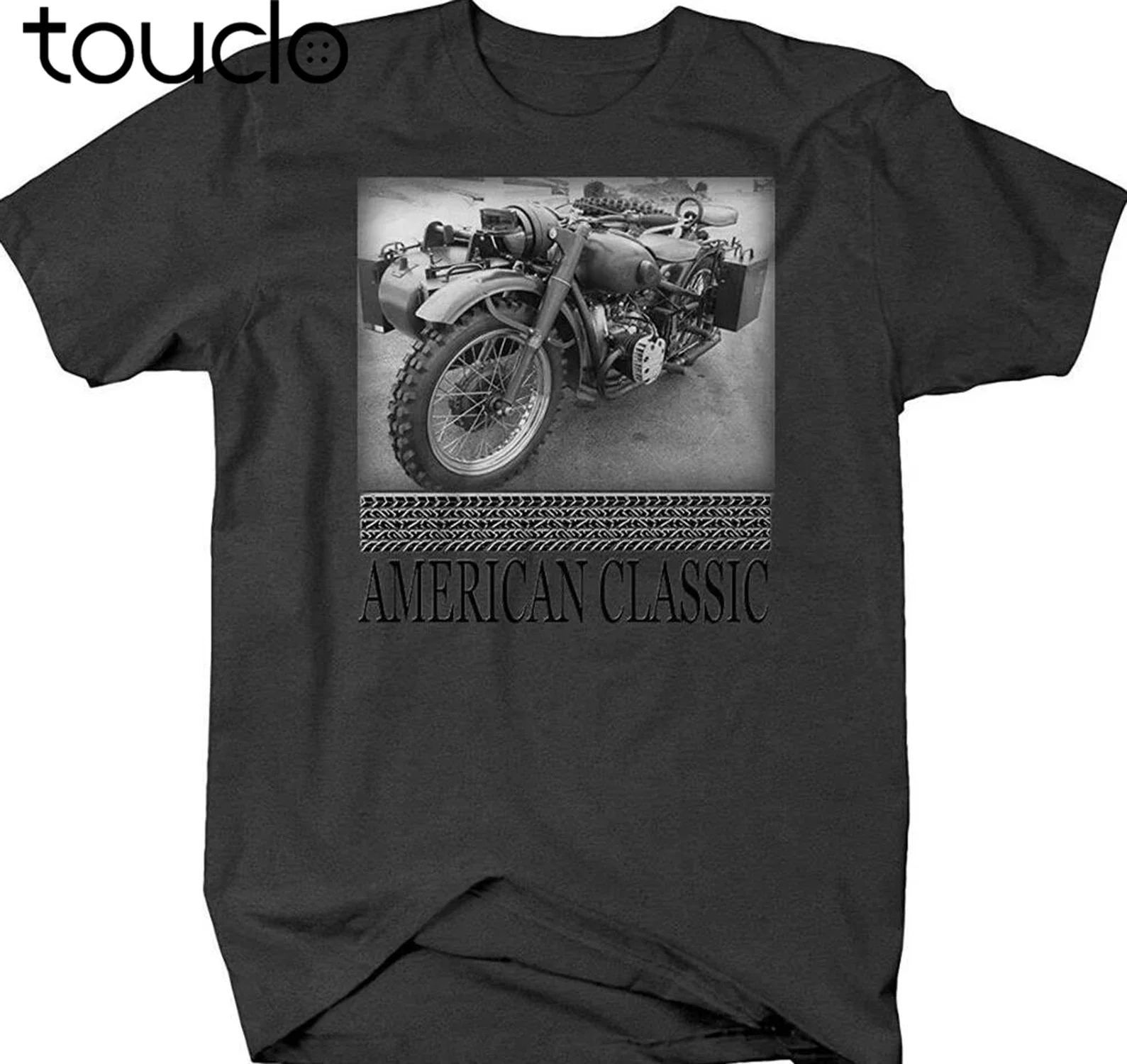 Retro American Classic Military Motorcycle Sidecar Vintage Shirt Men Brand Clothing Casual Man Best Selling Casual T Shirt