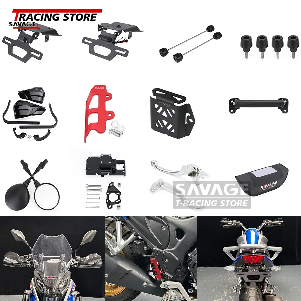

For KOVE 525X Colove KY525X Motorycle License Plate Holder Wheel Axle Fork Sliders Guard Handguard Reservoir Cover Mirrors Lever