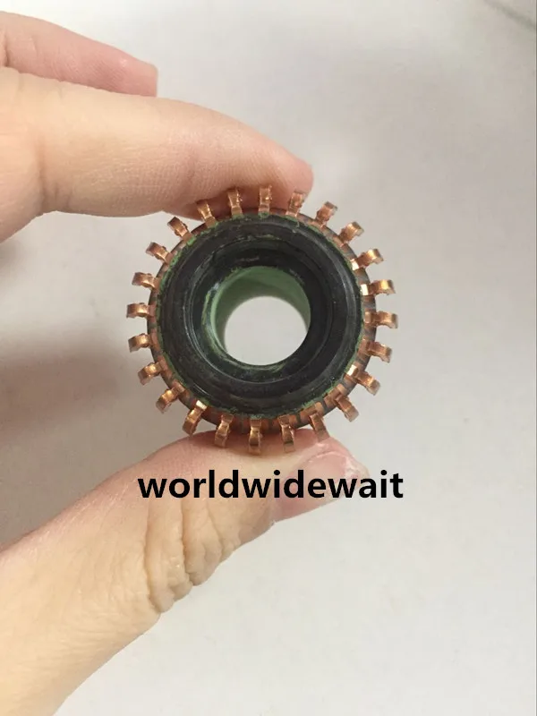 12mm Shaft Dimeter 28.5mm OD 24P Tooth Copper Shell Electric Motor Commutator D-043