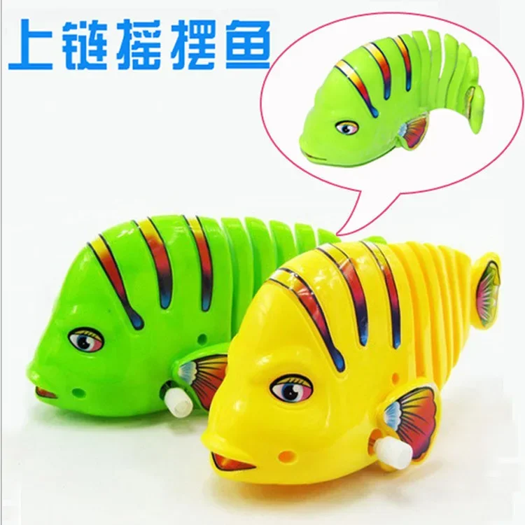 10PCS  Creative Chain Clockwork Swinging Fish Children's Puzzle Early Education Toy