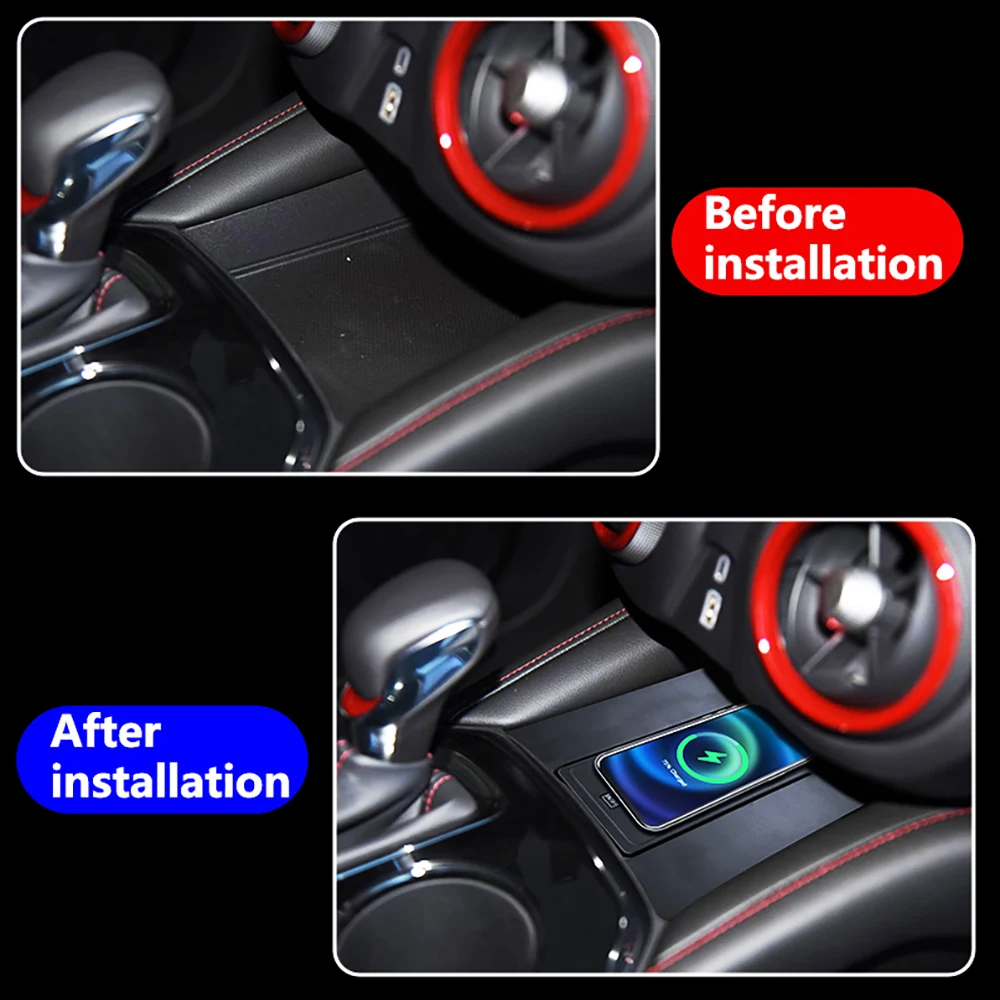 

Для Chevrolet BLAZER VII/Torrese Trailblazer7 2022, быстрое автомобильное беспроводное зарядное устройство, быстрая зарядка, интеллектуальная инфракрасная панель телефона