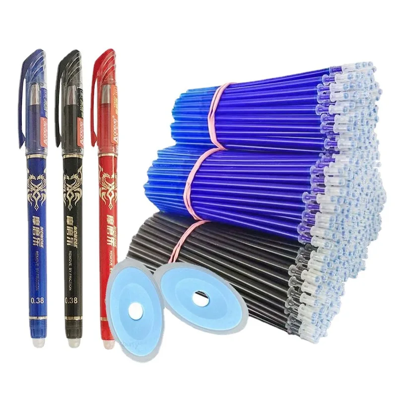 25pcs/Set Colored Erasable Gel Pen Refills Rods 0.5mm Kawaii Ballpoint Pens Washable Handle Office School Writing Stationery