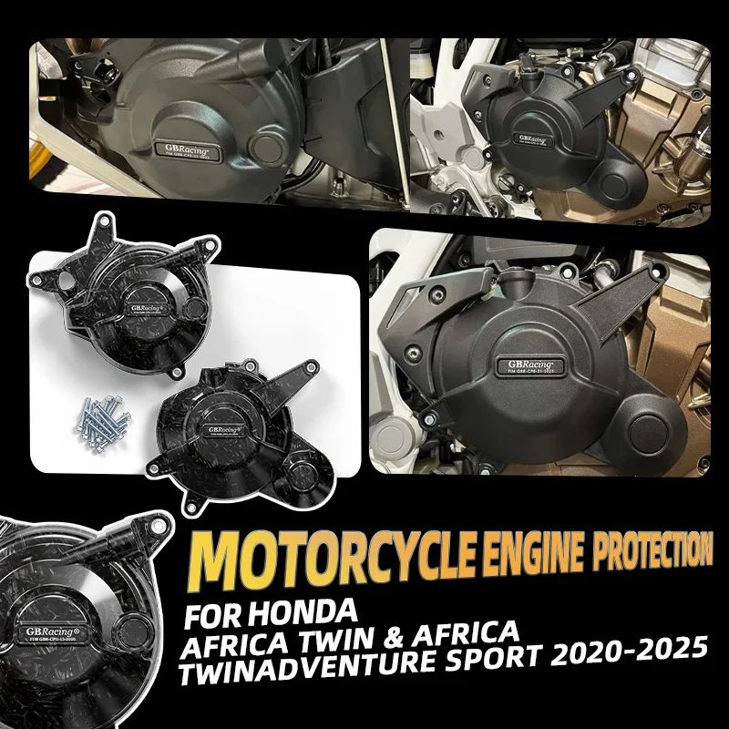 

GBRacing аксессуары для мотоцикла HONDA AFRICA TWIN и AFRICA TWIN ADVENTURE SPORT 2020-2025, комплект дополнительных крышек двигателя для мотоцикла