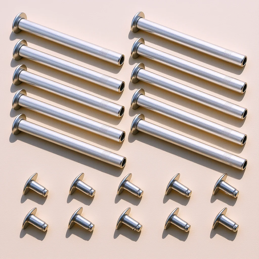 

10Sets Metal Fan Shaft Rivet and Nut Kit for Handheld Folding Fans Easy to Install Repair Fasteners Silver Folding Fan Nails