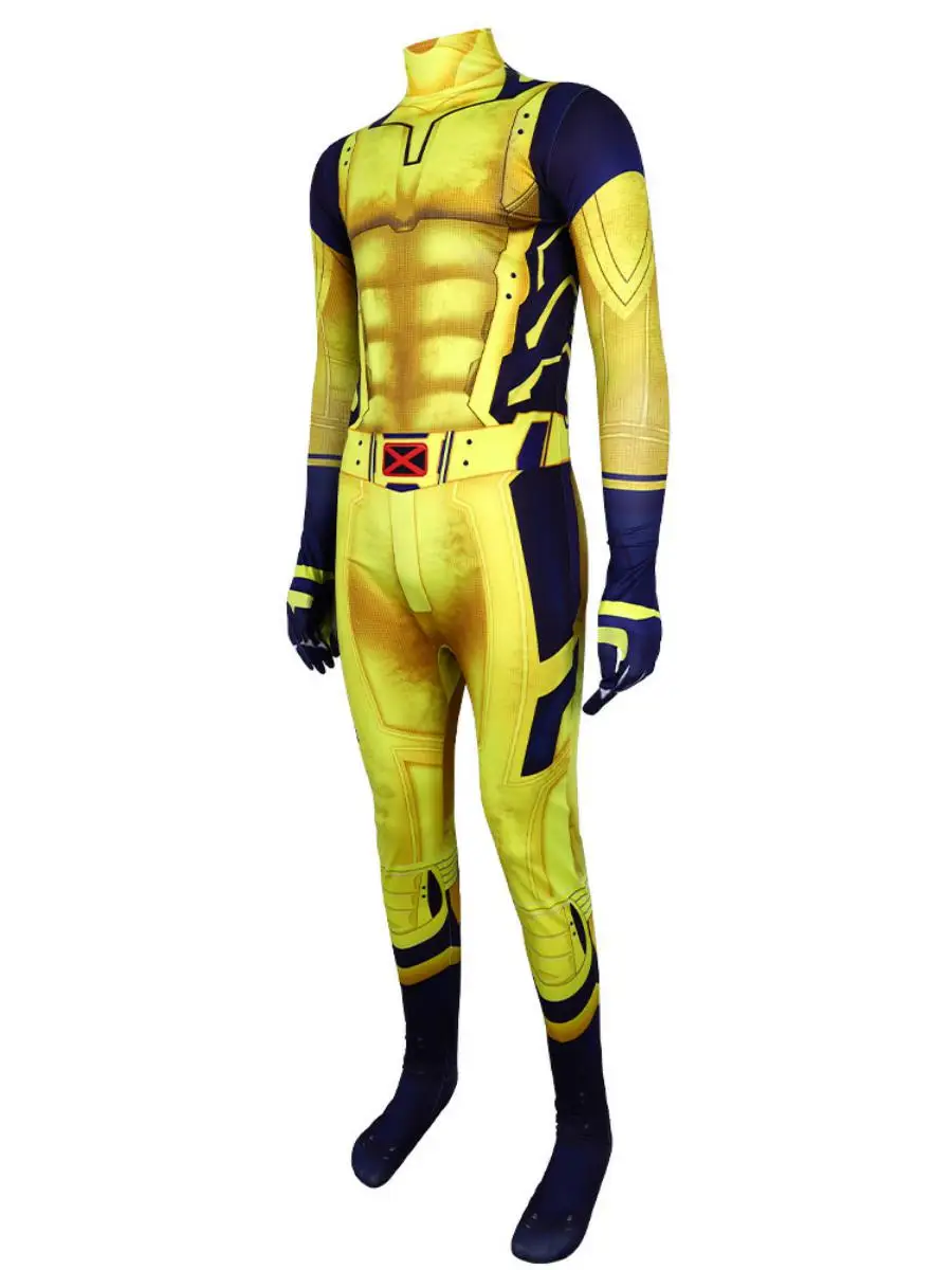 

loween Deadpool And Wolverine Movie Cosplay Suit Tight Jernaut Onesie Stage Performance Costume Polyester Material