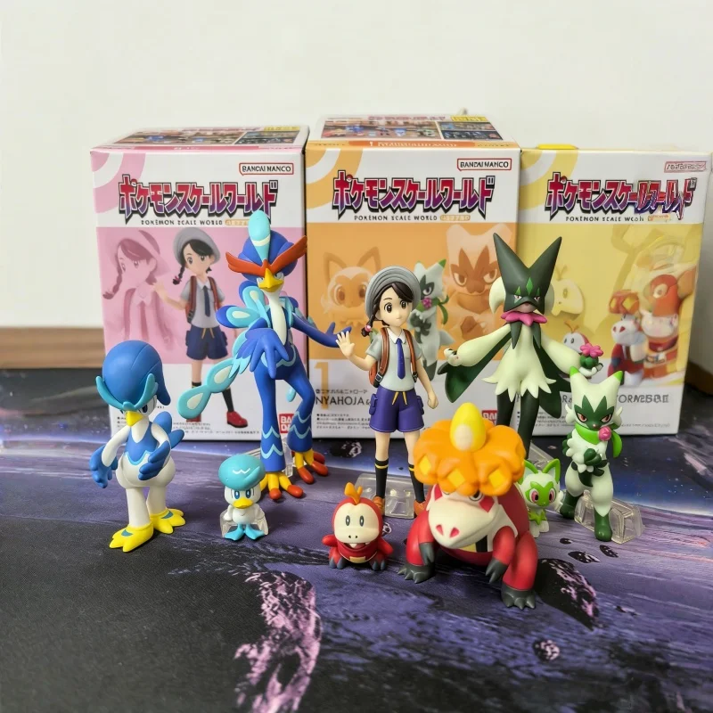 

Original Genuine Bandai Shokugan Pokemon Scale World Paldea Region Scarlet And Violet Starters Full Set Of 6 Pieces Figure