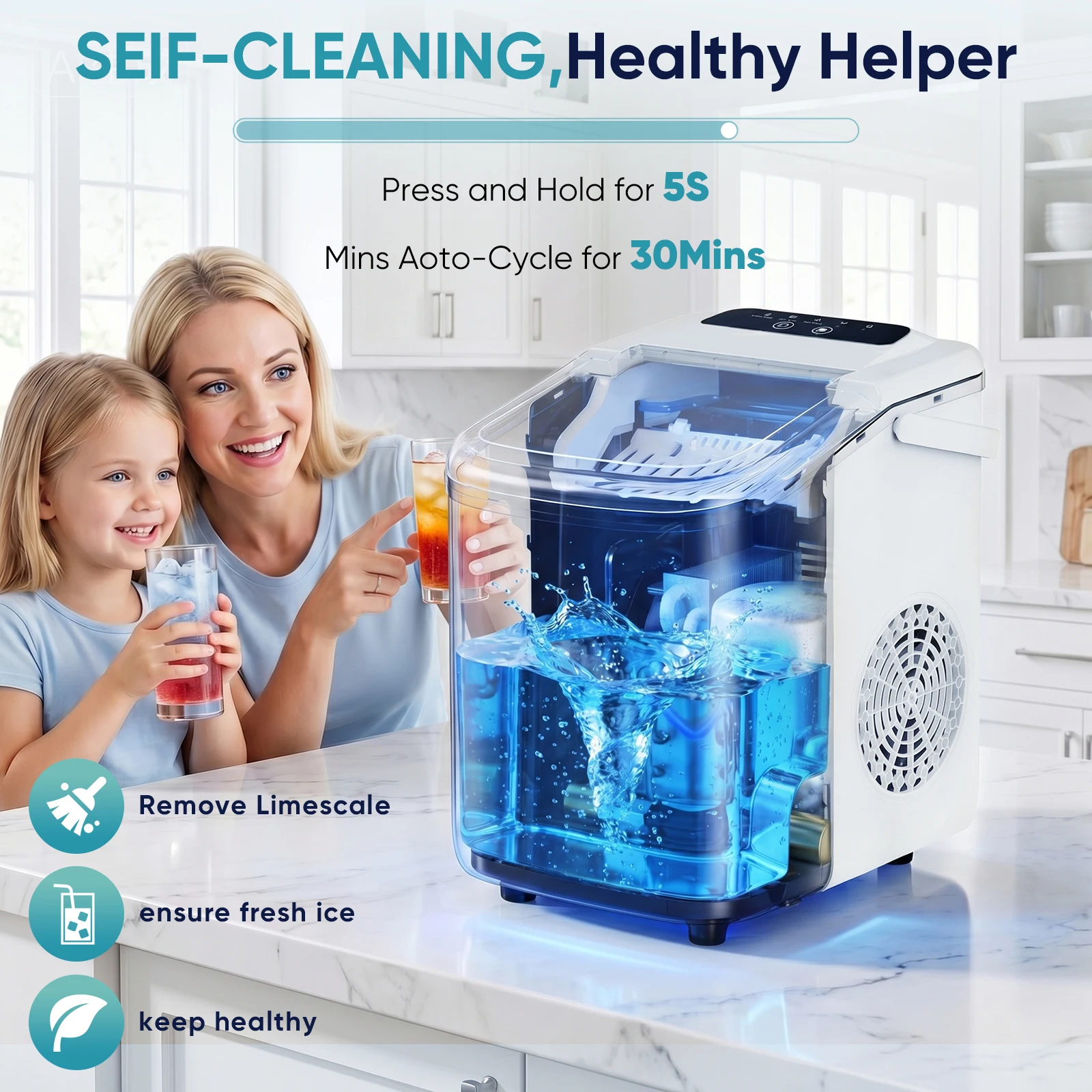 ice basket and scoop included