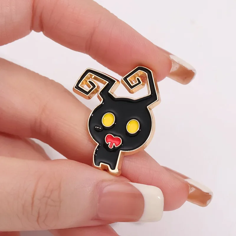 Creative Black Cat Brooches Lovely Monster Cat Zinc Alloy Brooches Children Stationery Pins Clothing Accessories