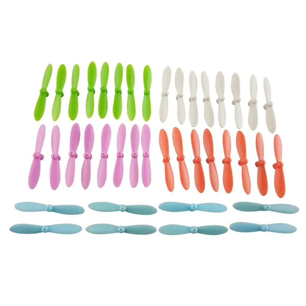 40pcs Propeller Airscrew Backup Propellers for Cheerson CX 10 Mini Drone Quadcopter Helicopter Accessory Multicolor