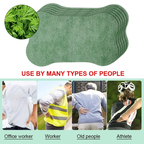 Imagen 2 del producto Parche de hierbas para el dolor de espalda, parche para relajar los músculos de la cintura, yeso médico para articulaciones, parche de acupuntura, parche térmico para cuello y hombros, 1/5 bolsas