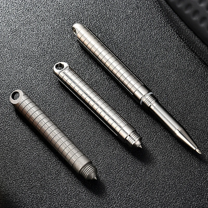 Titanium Alloy Tactical Pen EDC Tool Tungsten Steel Head Window Breaking Outdoor Survival EDC Tool