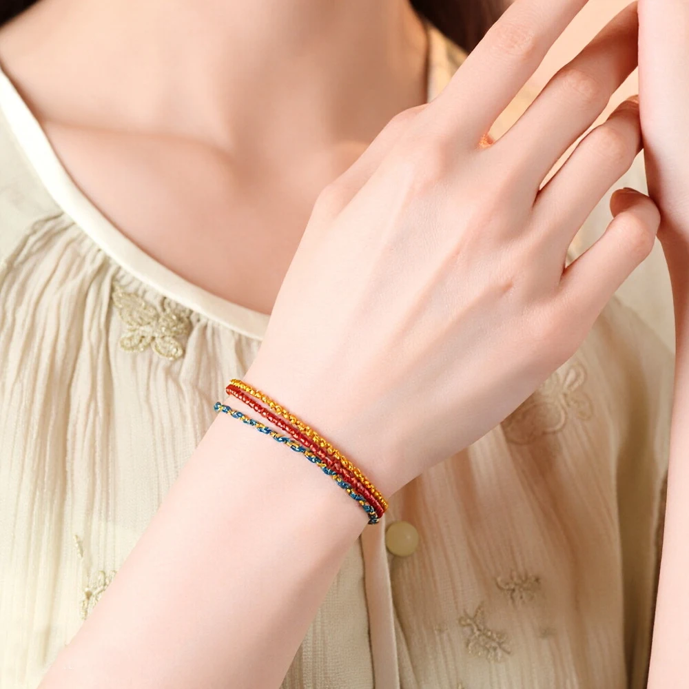 

Handwoven Bohemian Style Rainbow Color Rope Bracelet Women Men Adjustable Leisure Versatile Accessories Lucky Rope Bracelets