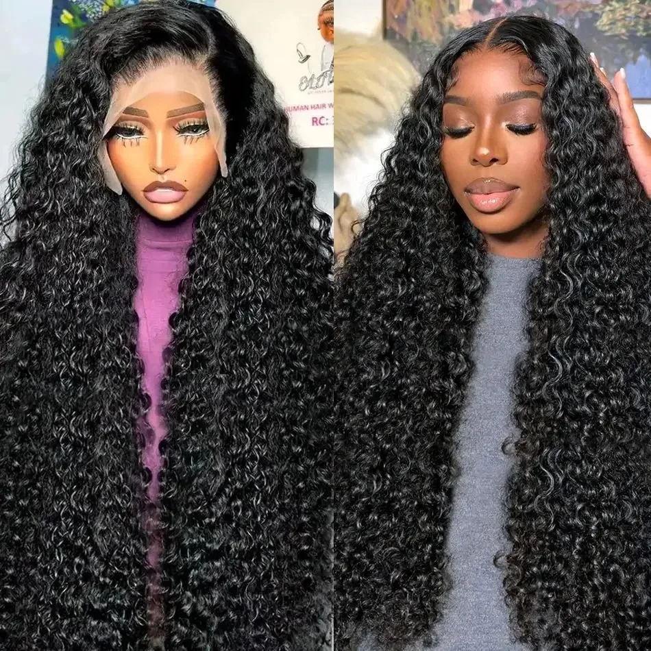 

220 Density Deep Wave Wig Human Hair Brazilian Transparent 13x6 Hd Lace Frontal Wig 30 40 Inch 13x4 Full Curly Wigs For Women