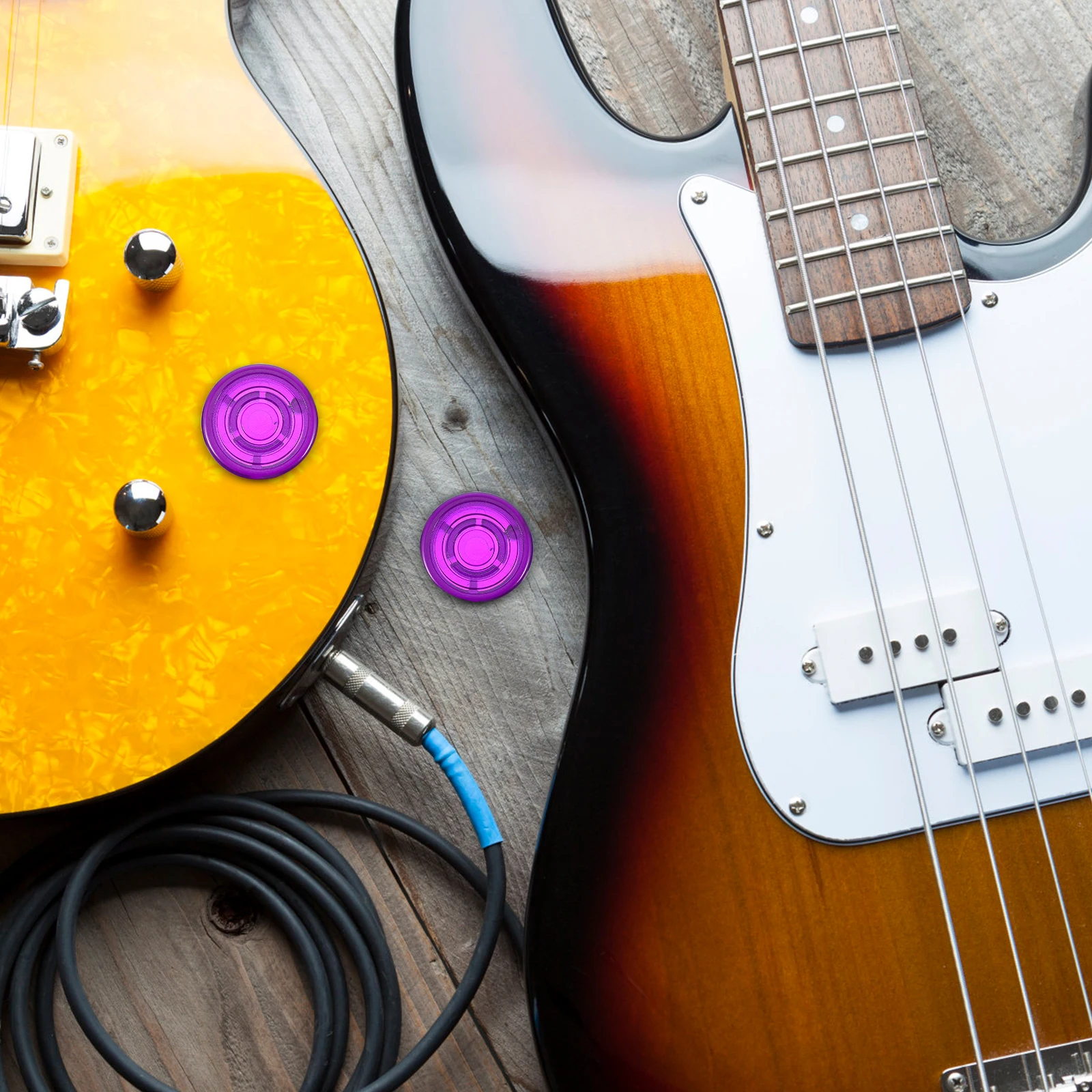 

6pcs Guitar Effect Footswitch Toppers Plastic Pedal Caps Protective Transparent Black Knobs Effector Accessories For