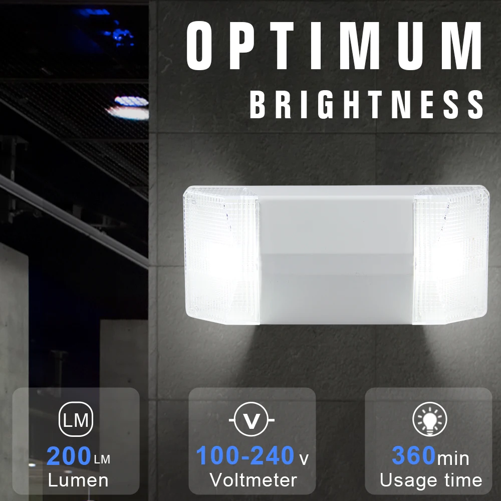 

Подвесной настенный светильник с двойной головкой, светодиодный перезаряжаемый настенный аварийный светильник, пожарные фонари, эвакуационная лампа для отключения электроэнергии