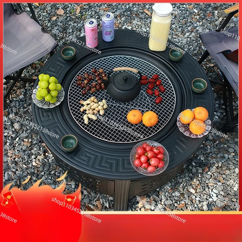 Household Fireplace Tea Grill Brazier Charcoal Garden BBQ  Table Indoor Heating  Outdoor BBQ Grill