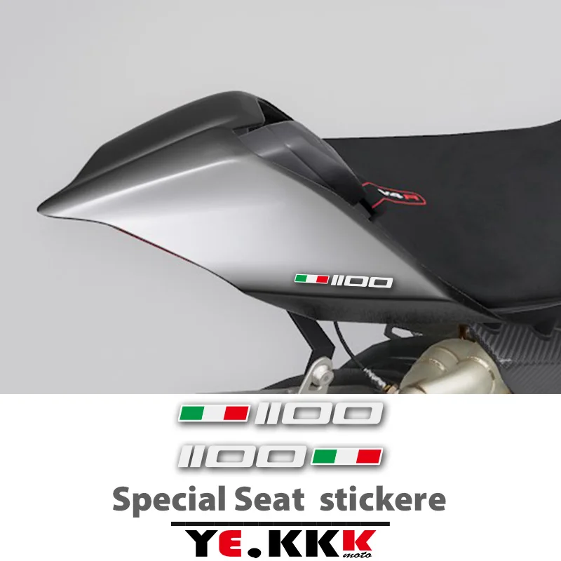 

2 Stickers For DUCATI Monster Seat Unit 1100 SP EVO Panigale S Flag Tricolor Sticker Decal Customization