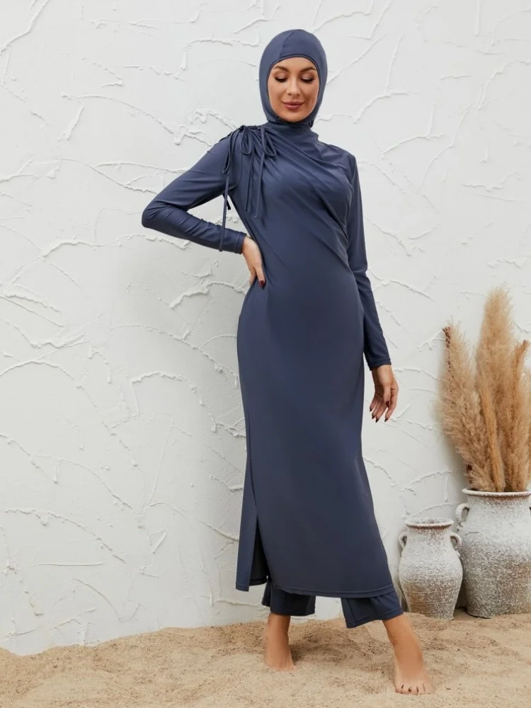 

3PCS/Set Burkini Muslim Woman Modest Swimwear Women Hijabs Swimsuit Islamic Clothing Swimming Suit for Women New Design