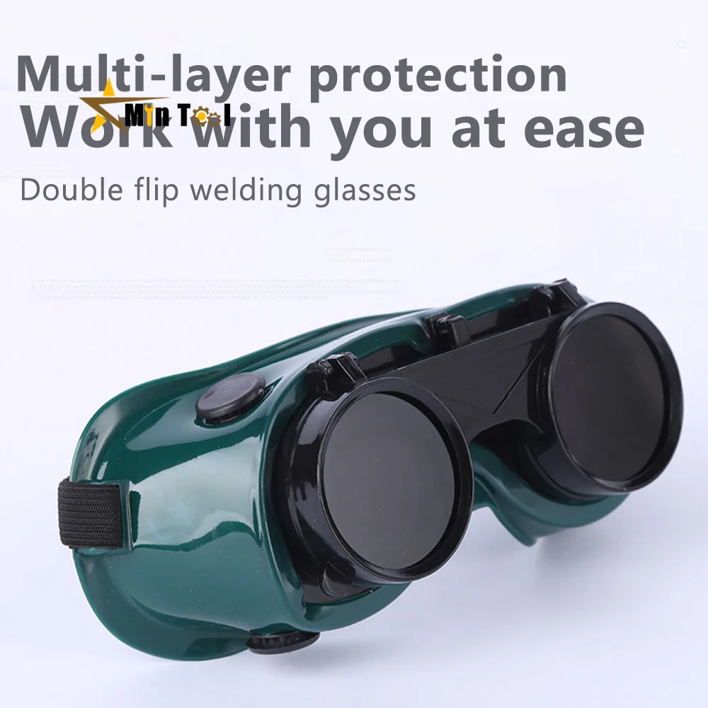 Double Flip Welding Glasses Cutting Welders Goggles Glasses Lenses Safety Protective Cutter Grinding Glasses Weld Asscessories