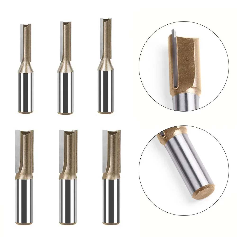 1PC Two Flutes Straight Bit Woodworking Tools Router Bit CNC Milling Cutter 1/2 Inch Shank For Laminate MDF Veneered Plywoods