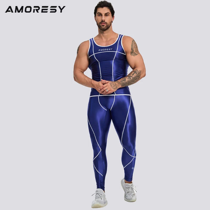 AMORESY Uranus series spandex tight sports hurdle vest Pants