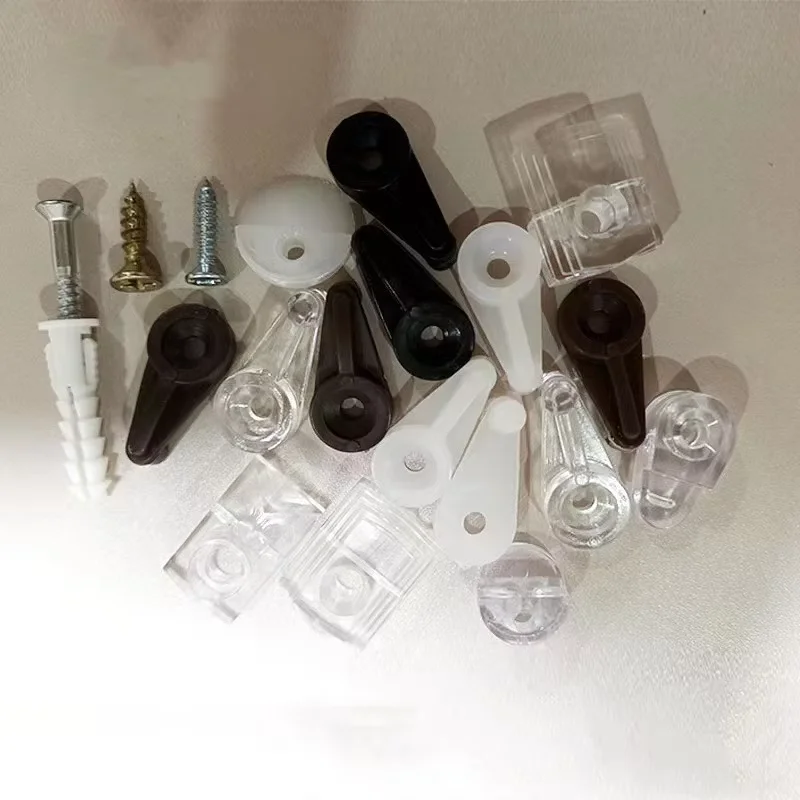 20PCS  Retainer Clip Plastic Glass Panel Retainer Clips For Mirror With Screws Glass Clamp Hardware