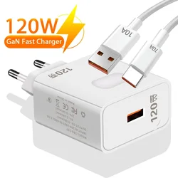120W snellader GaN USB Quick High Speed Charge 3.0-adapter voor iPhone Xiaomi Samsung Huawei universele mobiele telefoons