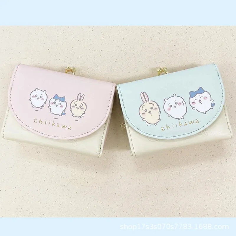 

MINISO Kawaii ちいかわ ハチワレ Purse Casual Fashion PU Leather Wallet Cute Folding Card Bags Birthday Gifts Hachiware Usagi