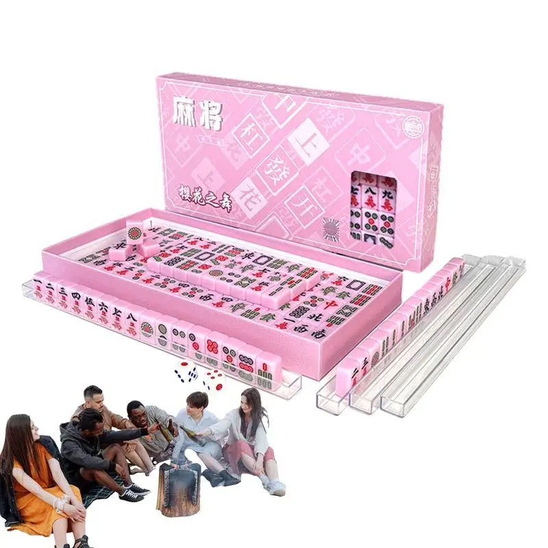 

New Mini Mahjong Set Mahjong Family Board Game For Adults Portable And Small Chinese Style Outdoor Travel And Dormitory Fun