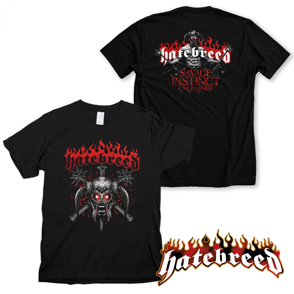 Harajuku Streetwear Tee Tops Hardcore Style Hatebreed Band Logo Black T-Shirt New Fashion Mens Short Sleeve Cotton T Shirt