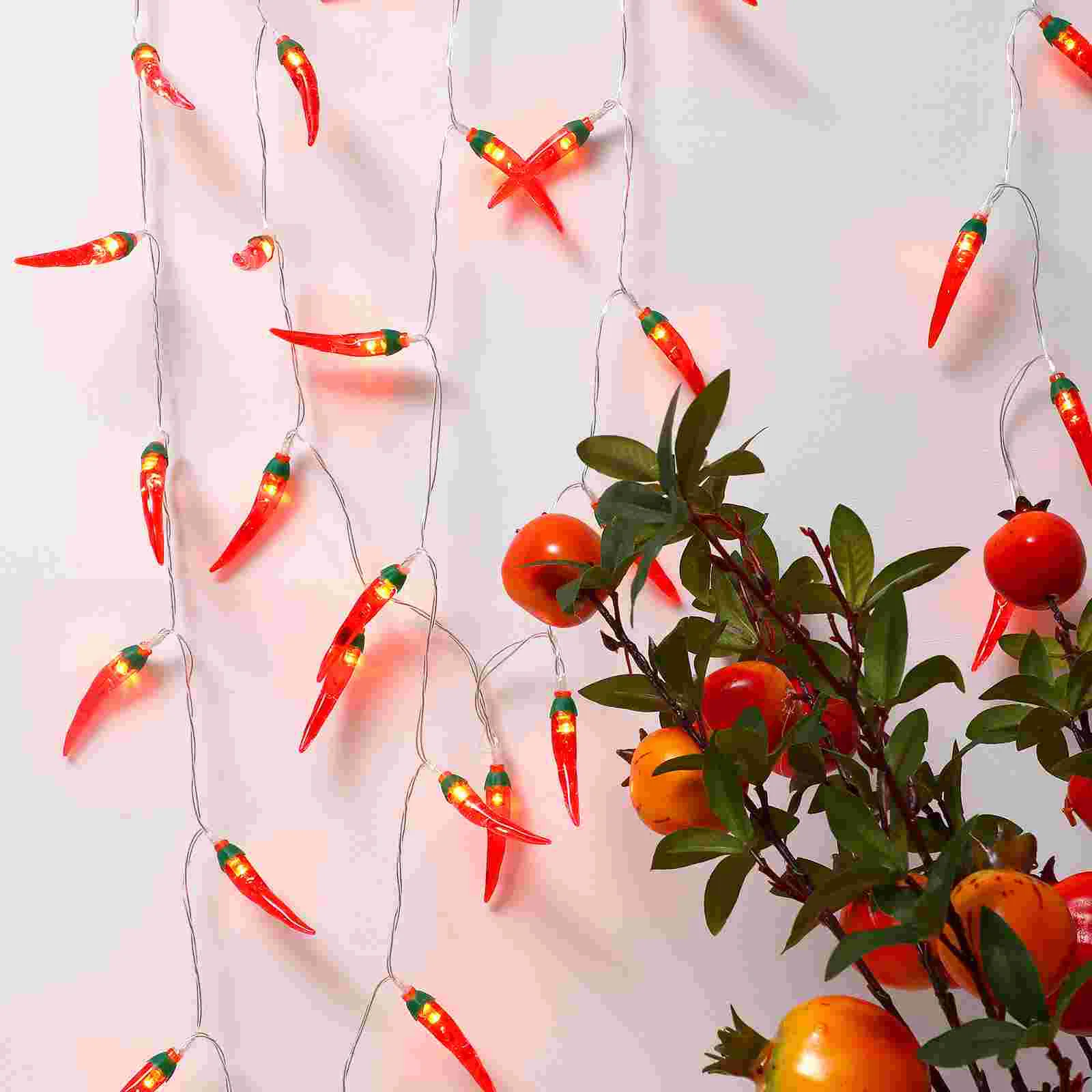 Chili String Light 5 Meter Long -operated Pepper Light Decoration for Party Patio Fence Deck Balcony Camping