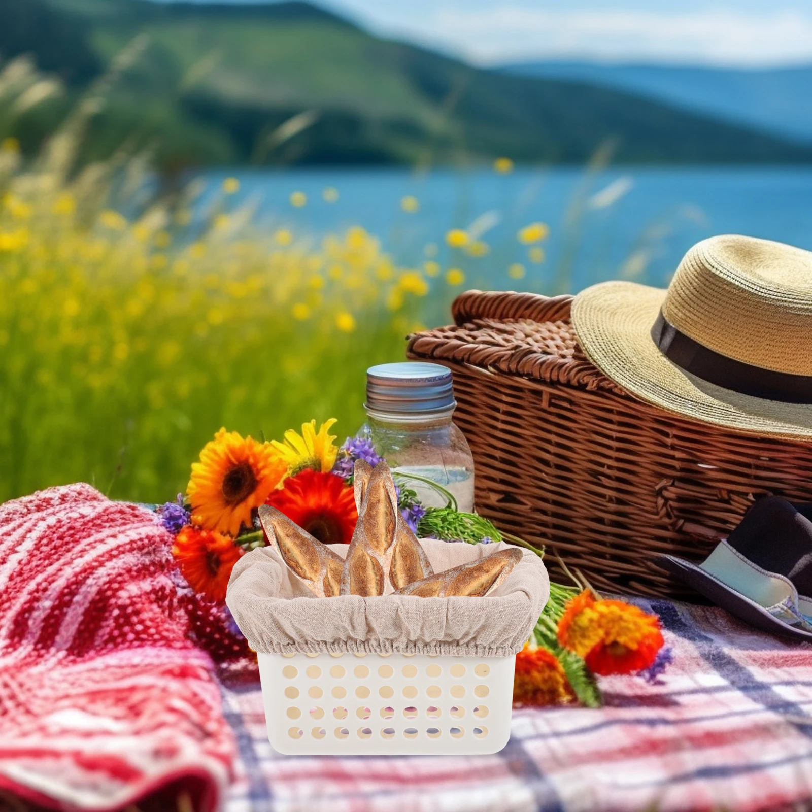 

4 Pcs Bread Proofing Basket Cloth Liner Cover Baking Liners Covers for Serving Lining