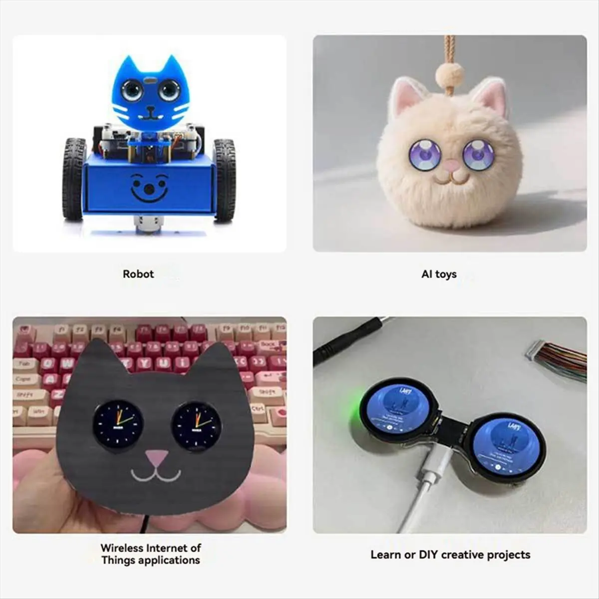 Punctual- ESP32-S3 AI Electronic Eye DualEye Development Board 1.28inch Without LCD Touch Screen for Toy Doll Robot Without