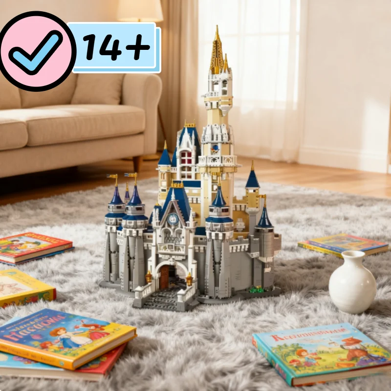 

2025 New Home Decoration Toy 74CM High Princess Castle 71040 Building Blocks for Girls and Children Adult Birthday Christmas Gif