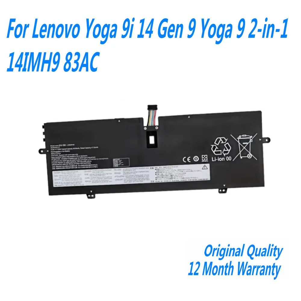 

15.6V 75Wh L23D4PH0 Laptop Battery For Lenovo Yoga 9i 14 Gen 9 Yoga 9 2-in-1 14IMH9 83AC L23B4PH0 5B11M64202 5B11M64203